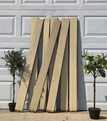 $188 • Buy 8 Reclaimed Wainscoting Bead Board Pieces, Architectural Salvage Vintage A30