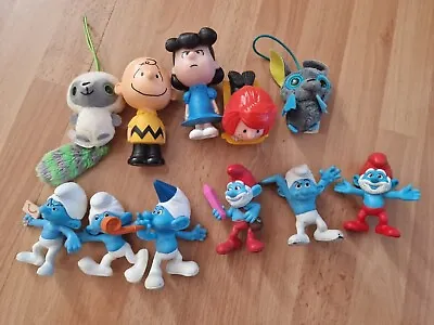 Mcdonalds Happy Meal Toys X 5 Snoopy Peanuts Yoohoo And 6 Smurf Figures 11 Total • £2.99