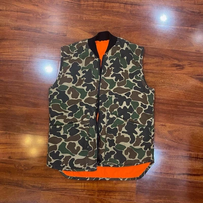 $31.50 • Buy Vintage Saftbak Hunting Vest Reversible Blaze Orange&Frogskin Camo USA Made M