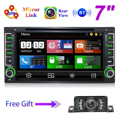 7'' Double 2Din Car Stereo GPS CD DVD Player Radio Bluetooth With Backup Camera • $129.99
