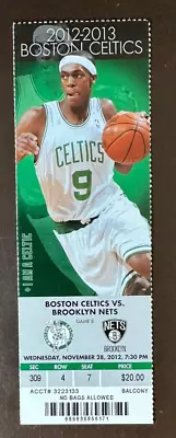 Boston Celtics 11/28/2012 NBA Ticket Stub Vs Brooklyn Nets • $6.95