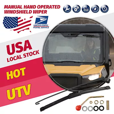 Universal Kit UTV Manual Hand Operated Windshield Window Wiper Rubber Blade • $11.29