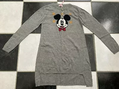 NWT 100% AUTH Monnalisa Disney Mickey Girls High Low Sweater Dress Sz 10  • $99