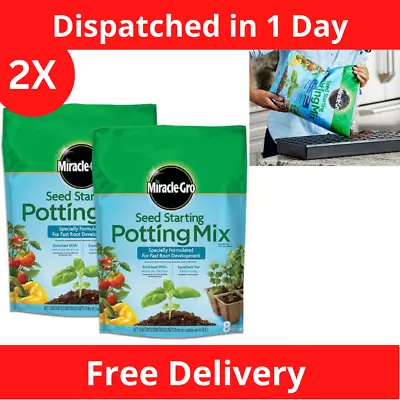 Miracle-Gro Seed Starting Potting Soil Mix 16 Qt. (2-Pack) Each 8 Qt • $18.70