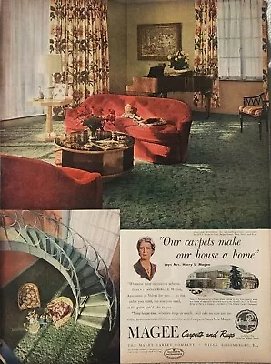 Magee Carpet Vintage 1948 Print Ad Ephemera Wall Art Decor • $16.99