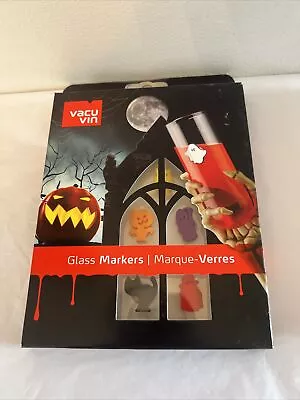 $3.95 • Buy Vacu-Vin Colorful Ghost Wine Glass Charms Markers Party Set Of 13 - NEW!