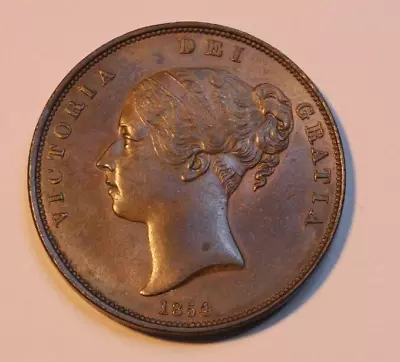 Victoria 1854 Penny Coin - Very High Grade • £0.99