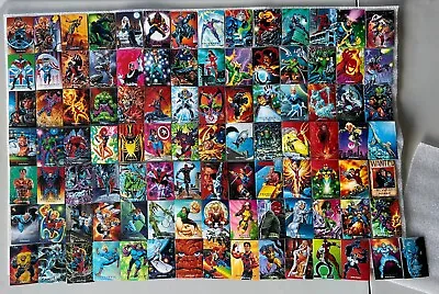 1992 Marvel Masterpieces 100 Card Complete Base Set + 3 Foil Inserts NM • $85