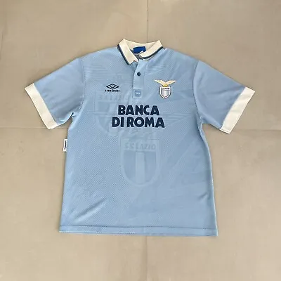 Lazio 1993-95 Home Shirt Original Vintage Football Shirt Gazza Era Sz Large B33 • £99.99