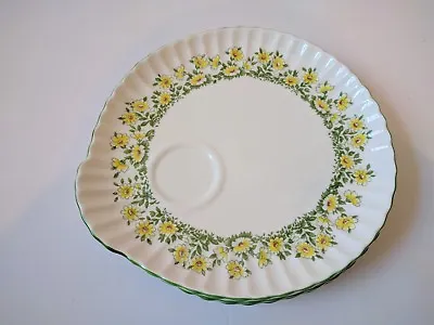 Vintage Set Of 3 Crown Staffordshire Snack Plates English Fine Bone China Floral • $30