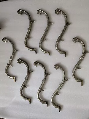 Lot Of 8 Vintage Antique Solid Brass Chandelier Hanging Arms  9  Ornate • $35