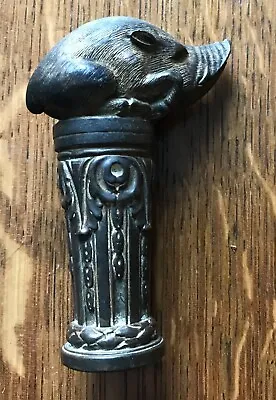 Unusual Antique Bronze Wax Seal Of Recumbent Boar On Column • £65