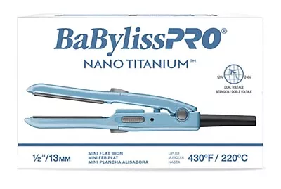 BaBylissPro Nano Titanium ½  Mini Flat Iron | BNT3050UC • $28.90