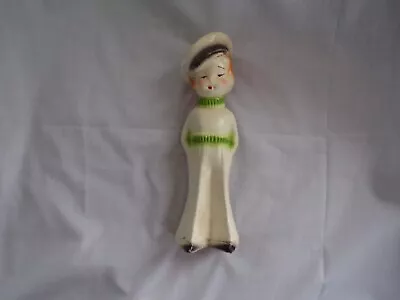 Vintage Chalkware Sailor Boy Carnival Prize Figure 9   Tall • $12.50