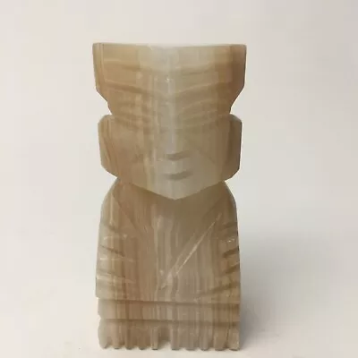 Carved Onyx Aztec Mayan Stone Statue 6.5”Tall • $17.95