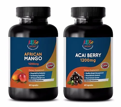 Weight Loss Extreme Pills - AFRICAN MANGO – ACAI BERRY COMBO 2B - Acai Energy Bo • $37.70