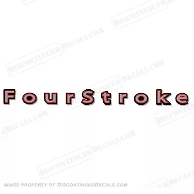 Fits Mercury  Fourstroke  Decal - Red/White • $11.95