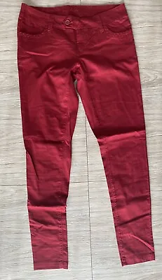 $14 • Buy Freestyle Revolution Woman’s Flat Front Skinny Stretch Red Pants Size 11
