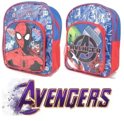 £8.97 • Buy DELUXE Boys Kids Junior MARVEL AVENGERS SPIDERMAN School Backpack Rucksack Bag