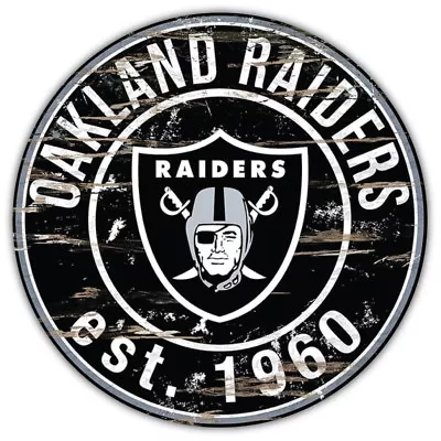 Oakland Raiders NFL Vintage Badge Car Bumper Sticker Decal - 3'' Or 5'' • $3.75