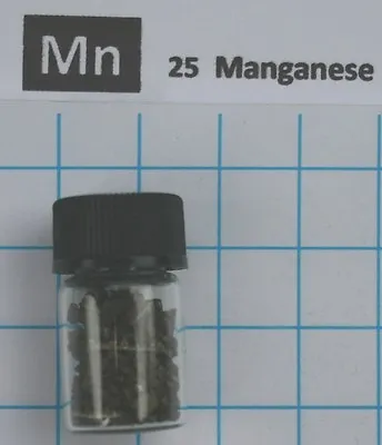 5 Gram 99.85% Manganese Metal Pieces In Glass Vial Element 25 Sample • $5.45