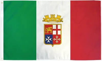 Italy CIVIL AND MARITIME MILITARY Flag 3x5ft Italian Royalty Banner Flag • $8.88