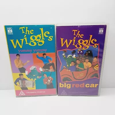 The Wiggles VHS Video Tapes Big Red Car & Yummy Yummy Vintage ABC Original Cast  • $19.95