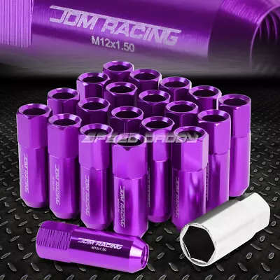 20x Racing Rim 60mm Extended Anodized Wheel Lug Nut+adapter Key Purple • $16.90