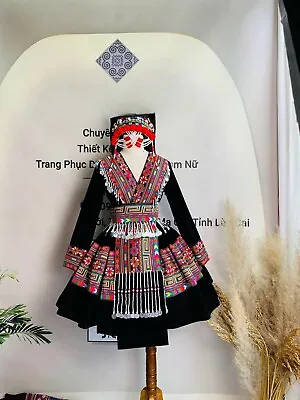 Hmong Dress Traditional Costume Hmong Clothes Hmong Hill Tribe Handmade Outfit • $170