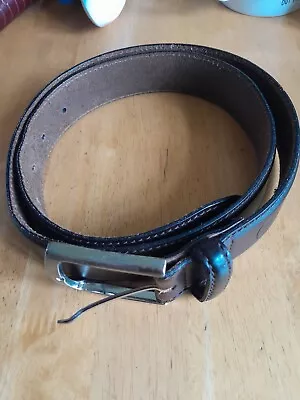 Mens Milano Real Leather Brown Belt 75cm • £2.99