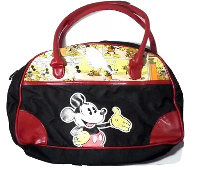 Disney Mickey Mouse Graffiti Print Baby Nappy Diaper Bag School Beach Tote Vntg • $13.29