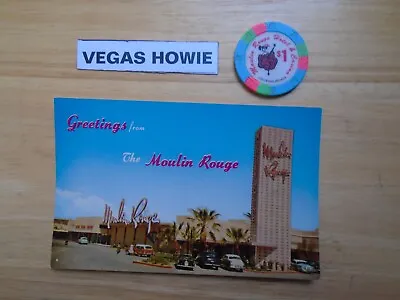 VEGAS HOWIE 1 Moulin Rouge 1.00 Chip Photo Postcard Vintage Early Old Nevada Lot • $32.88