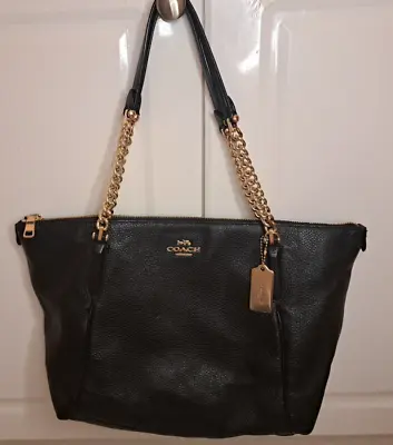 COACH Tote Purse - Black/Gold • $32.79