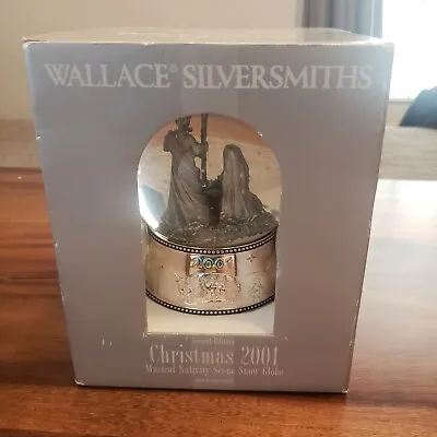 2001 Musical Scene Nativity Snow Globe Wallace Silversmiths  • $17.55