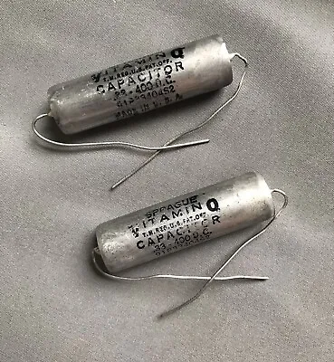 2 Sprague .33 UF 400V Vitamin Q PIO Oil Capacitors 91P Guitar Amp Tone Caps • $49.99