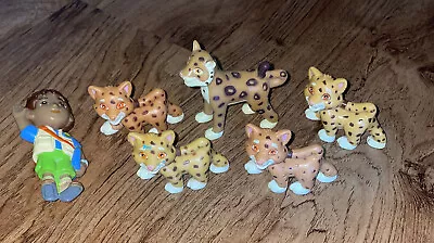 Vintage Go Diego Go Rescue Hut Figure Set Baby Jaguar Cat LOT OF 6 • $26.99