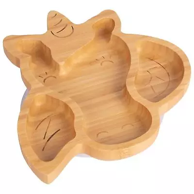 Tiny Dining White Unicorn Bamboo Baby Suction Plate Toddler Weaning Feeding Set • £13