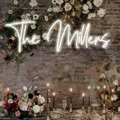 Wedding Name Sign Custom Neon Sign Led Light Reception Decor  Personalized Gift • $81.16