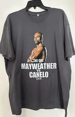 Floyd Mayweather VS Canelo Alvarez Boxing T-Shirt The One MGM Grand Gray 2XL • $34.99