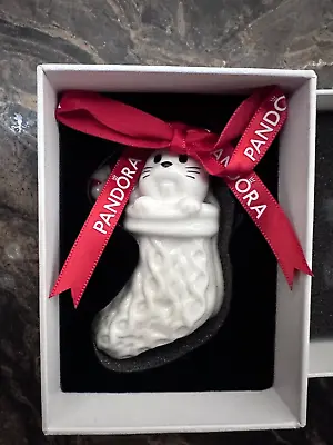 Pandora 2023 Christmas Ornament Mouse Stocking (NO Candy Cane Charm) • £85