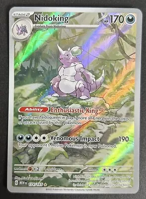 Nidoking 174/165 Scarlet & Violet 151 Illustration Rare Pokemon TCG Card NM • $14.89