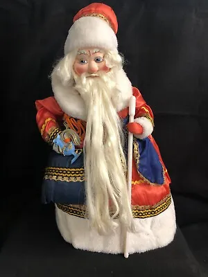 Asian Santa Father Frost Aea Mopo3 Ded Moroz Russia Cloth Doll 20” Mongolia Rare • £53.03