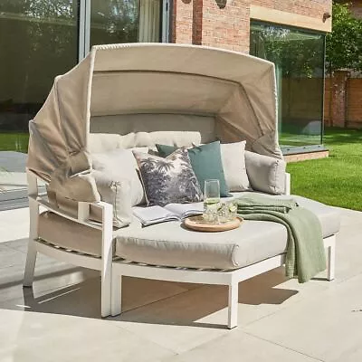 Garden Furniture Titchwell Day Bed - Grey White • £849