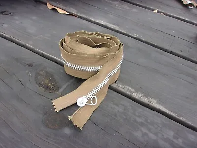 One...military Surplus Zipper 77 In Brown Tent Tarp Canvas  Truck  Fix  Us Army • $9