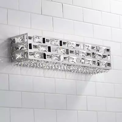 Crystal Rain Modern Wall Light Chrome Hardwired 24  5-Light Fixture LED Bedroom • $199.99