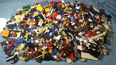 Lego Lot 5 Pounds Bulk Brick Plates Slopes 1000+ Parts No Minifigure • $40