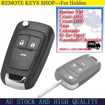 2*For HOLDEN Cruze Barina Trax Flip Key Remote Blank Shell/Case/Enclosure 3Butn • $17.99