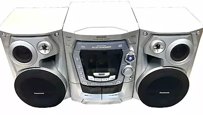 PANASONIC SA-AK500 STEREO 5-disc CD CHANGER CASSETTE AM FM RADIO AUX MP3 TESTED • $40