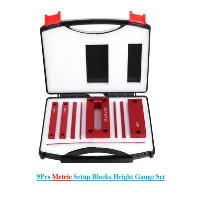 9Pcs Metric Setup Blocks Height Gauge Set Aluminum Alloy Setup Bars For Router • $82.08