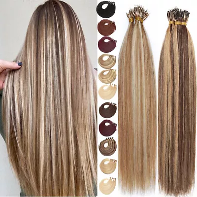 200G CLEARANCE Nano Ring 100% Human Remy Hair Extensions Micro Loop Beads I Tip • $45.79